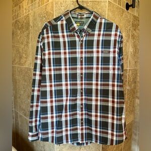 Eddie Bauer Plaid Cooling long sleeve button down size large